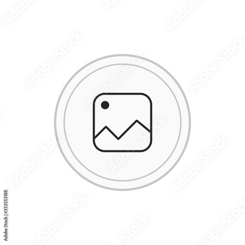 Picture Social Media Icon Isolated On White Background. Highlight Cover Symbol Modern Simple Vector For Web Site Or Mobile App