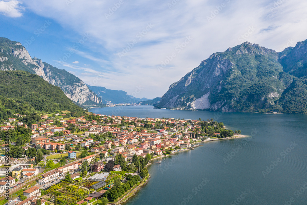 Village of Abbadia Lariana, Lake Como in Italy