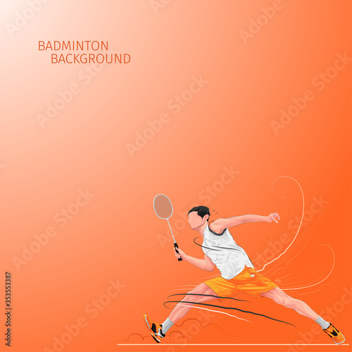 badminton player jump background