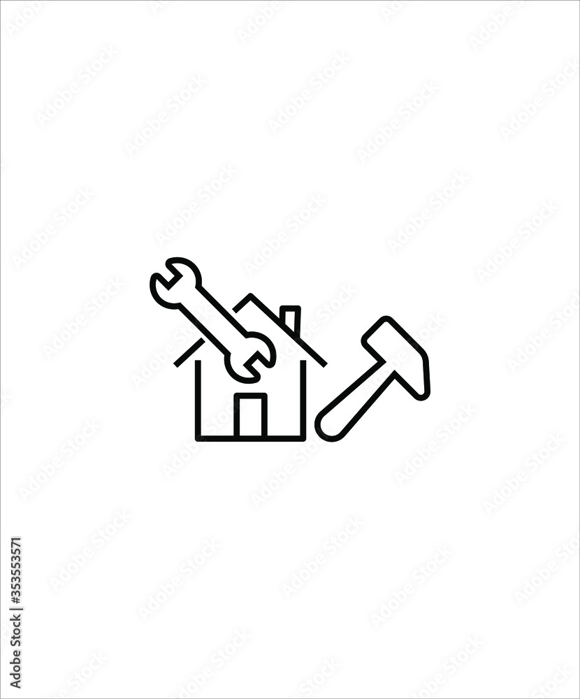 home repair icon,vector best line icon.
