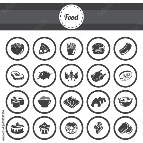 Collection of food icons