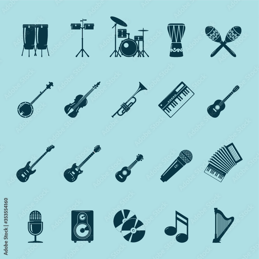 Set of musical instruments Set of musical instruments