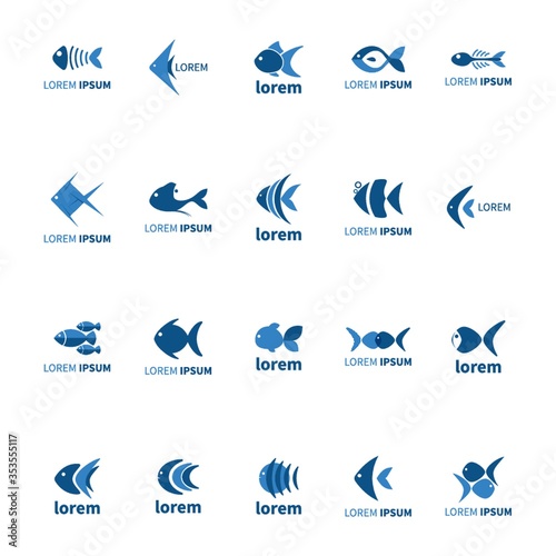 Set of fish icons
