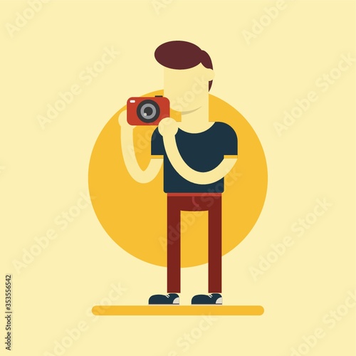 Man holding a camera