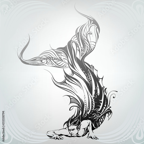 The man the mermaid in an ornament