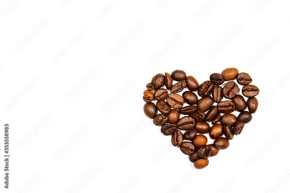 heart made of coffee beans heart made of coffee beans