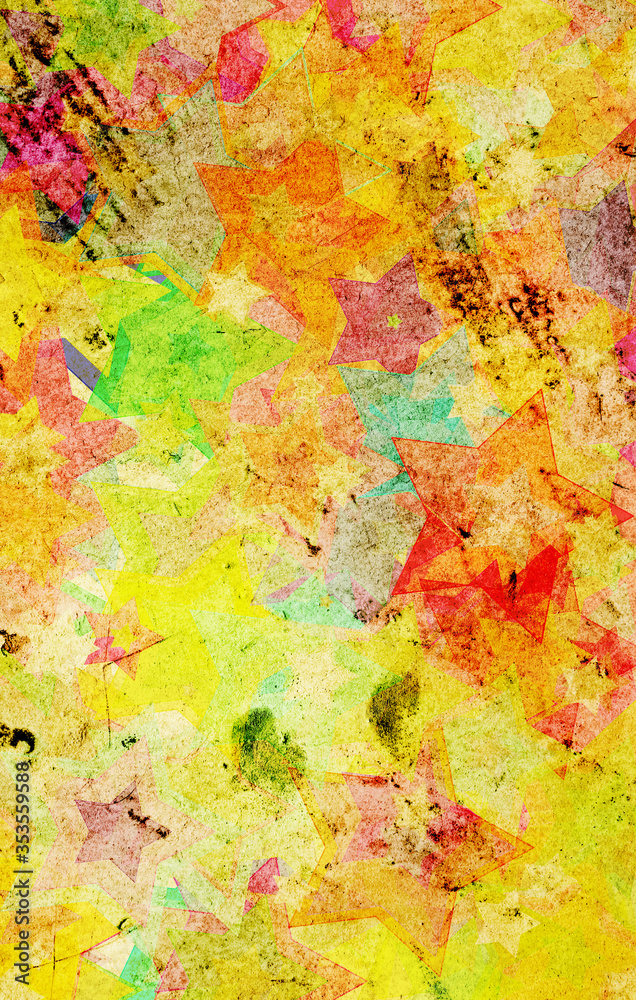 Obraz premium grunge Stars on the wall