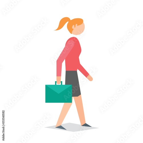 Businesswoman holding briefcase