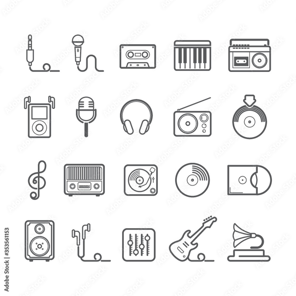 Set of musical instruments Set of musical instruments