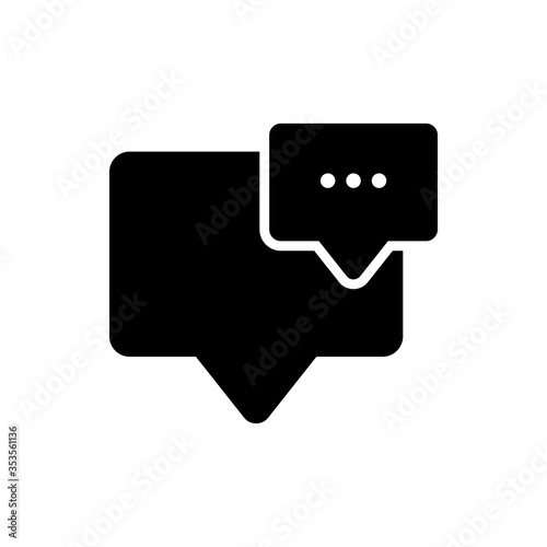 Bubble chat glyph icon design. Communication of social media vector illustration.