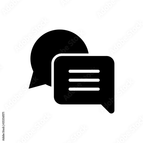 Bubble chat glyph icon design. Communication of social media vector illustration.