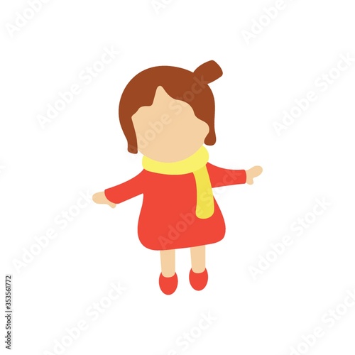 Girl with scarf