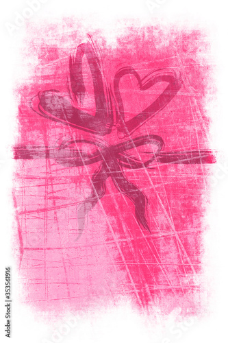 heart to  grunge abstract background
