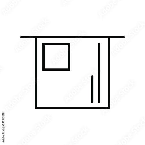 card withdrawal outline icon on white background, vector symbol	