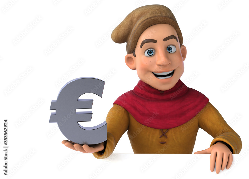 3D Illustration of a medieval historical character 3D Illustration of a medieval historical character