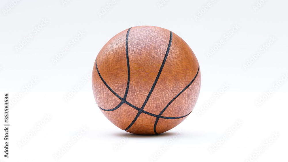 Basket ball auf weißem Hintergrund