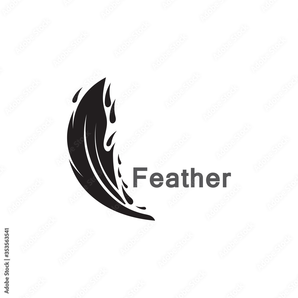 Feather smooth Icon Vector Logo Template Illustration Design Feather smooth Icon Vector Logo Template Illustration Design