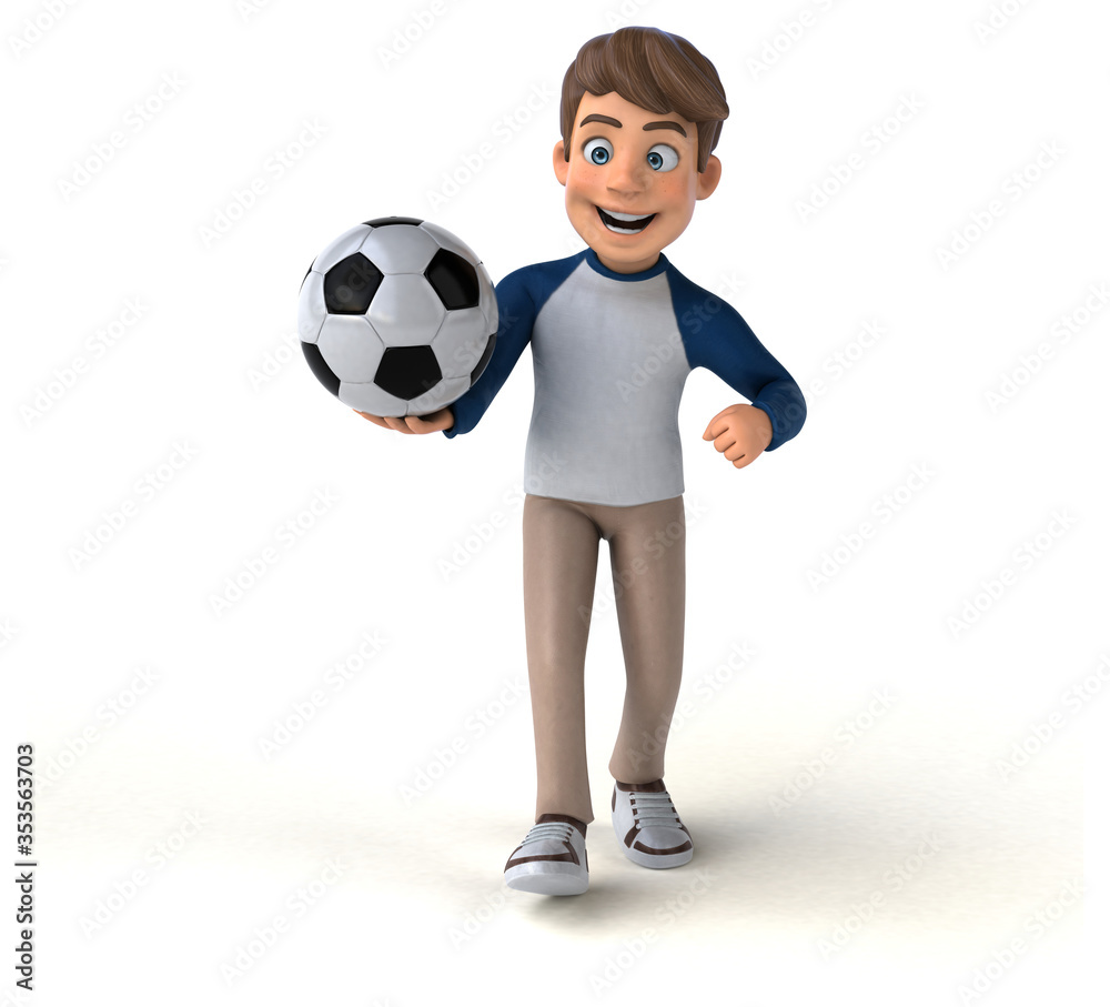 3D cartoon character fun teenager