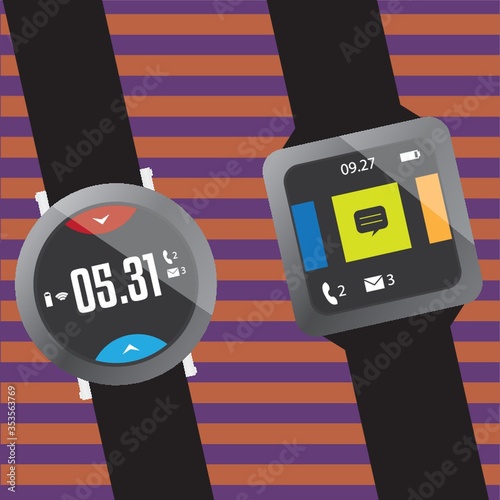 Digital wrist watches