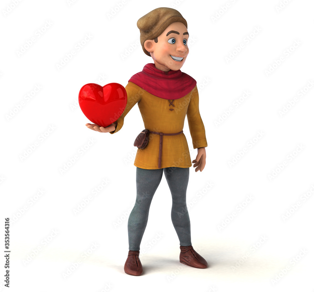 3D Illustration of a medieval historical character 3D Illustration of a medieval historical character