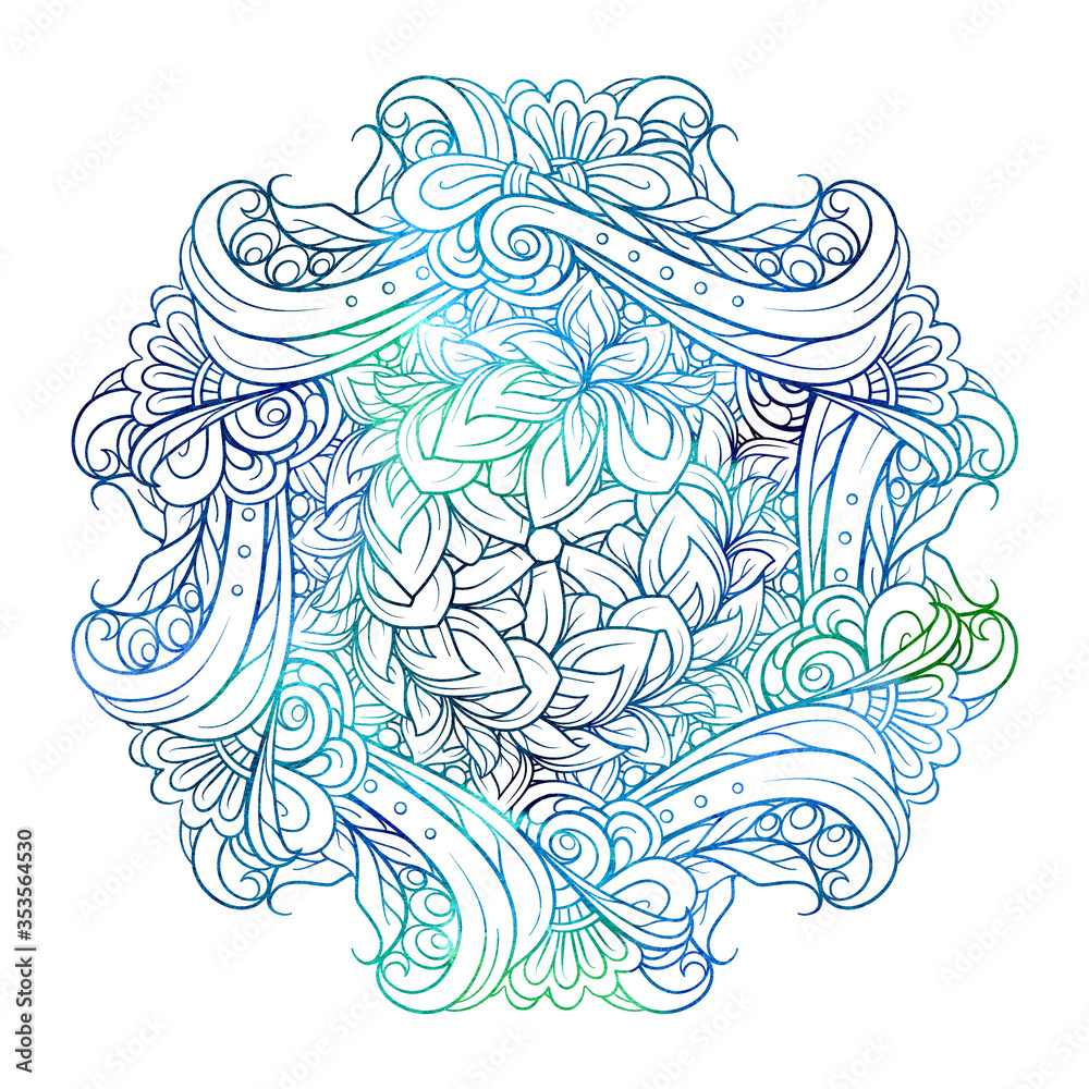 Obraz premium Round ethnic mandala pattern