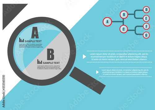 Magnifying glass infographic