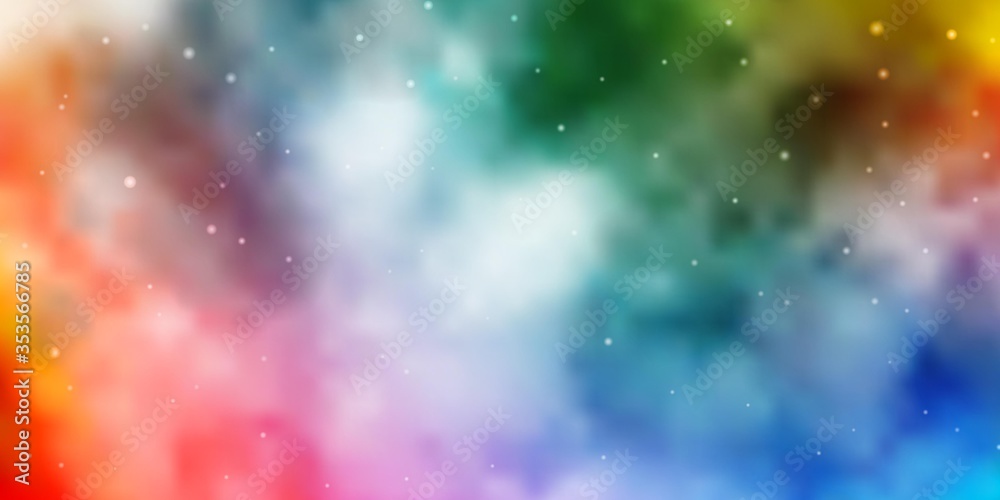 Fototapeta premium Light Multicolor vector texture with beautiful stars. Colorful illustration with abstract gradient stars. Pattern for new year ad, booklets.