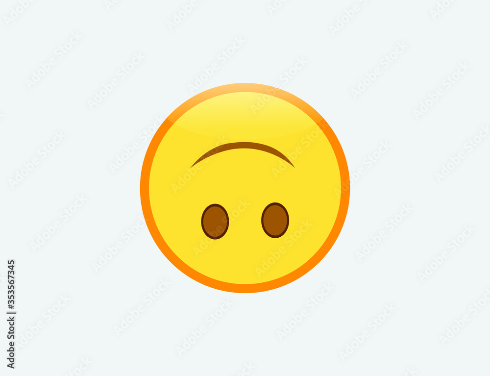 Fototapeta premium Vector illustration of Upside Down Face