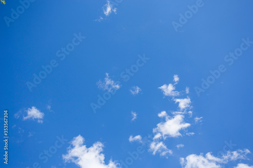 Blue sky and white clouds background texture