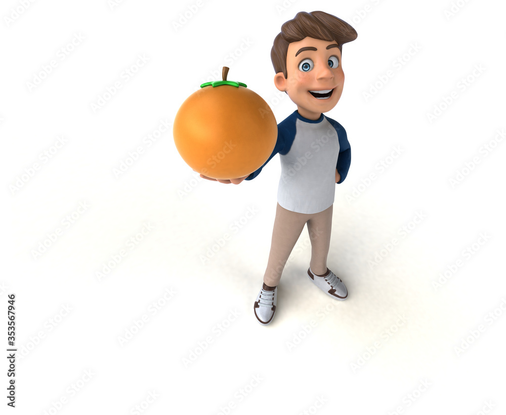 3D cartoon character fun teenager 3D cartoon character fun teenager