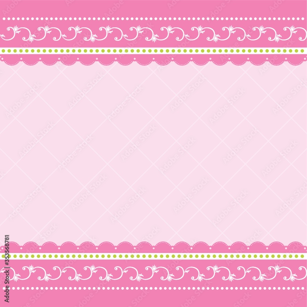 Patterned background with header and footer