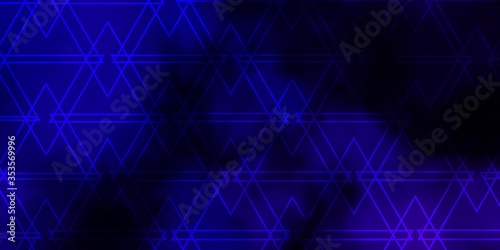 Dark Purple vector pattern with polygonal style. Illustration with set of colorful triangles. Pattern for websites.