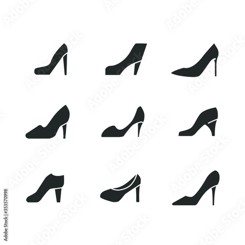 Women stylish footwear. elegant shoe for Female fashion  Vector illustration. Design on white background. EPS 10