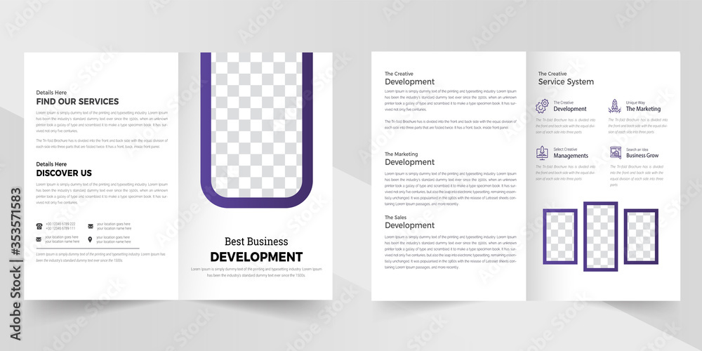 Modern Brochure Design Template, 4 Page Brochure Modern Brochure Design Template, 4 Page Brochure