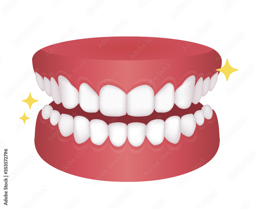 Obraz premium Dental braces flat vector illustration / no text