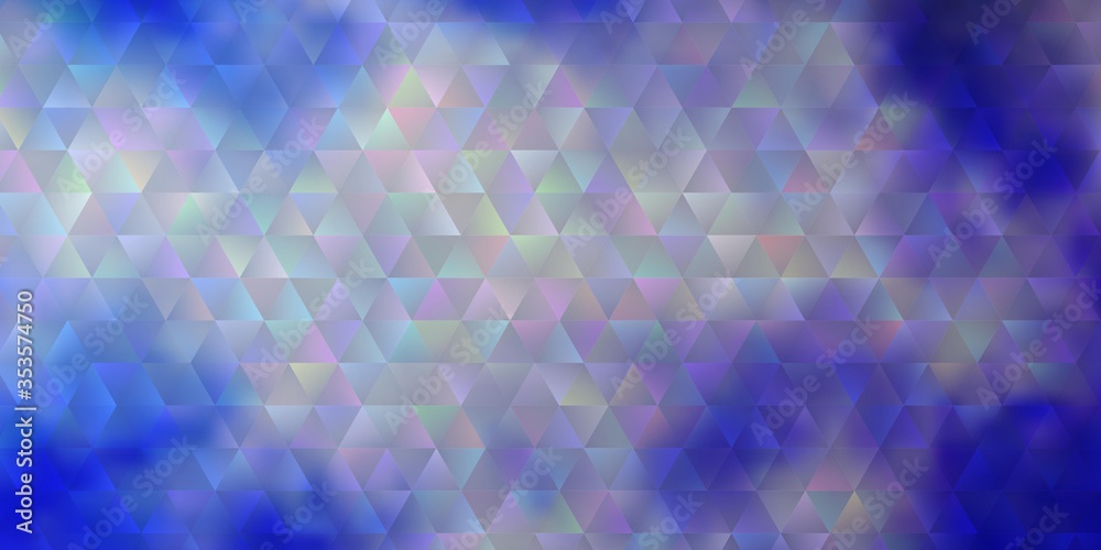 Light Purple vector template with crystals, triangles. Light Purple vector template with crystals, triangles.