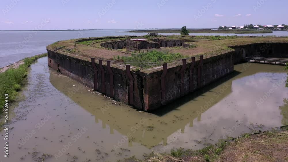 custom made wallpaper toronto digitalAerial reveal of Fort Pike and the Rigolets at Slidell, Louisiana