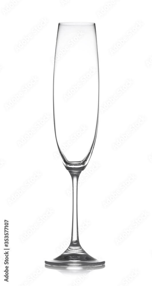 Empty glass on white background Empty glass on white background