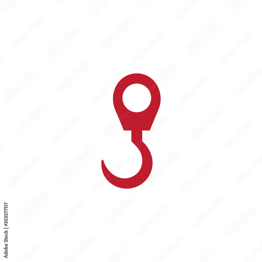 Crane hook logo vector template