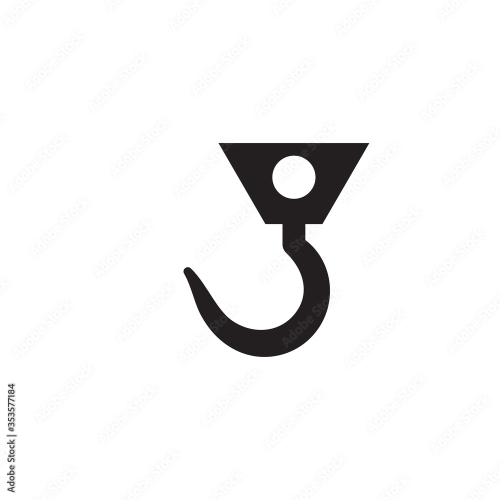 Crane hook logo vector template Crane hook logo vector template