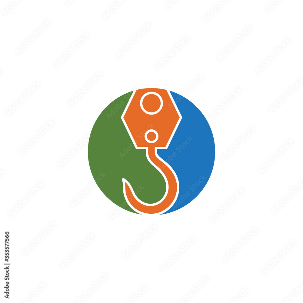 Crane hook logo vector template Crane hook logo vector template
