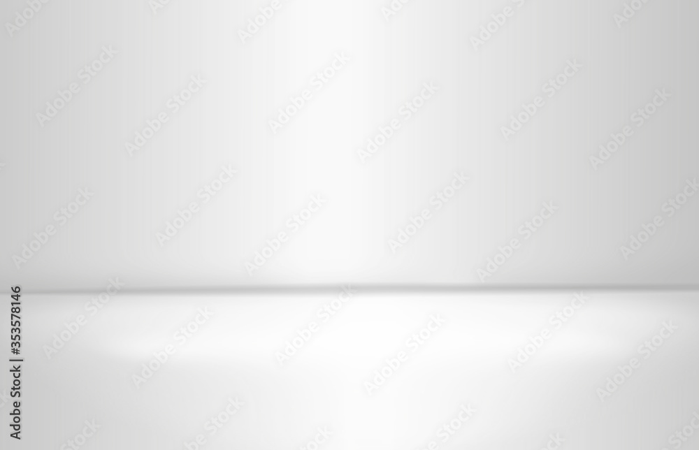 Abstract gray studio gradient wall and floor background in empty room with light Abstract gray studio gradient wall and floor background in empty room with light