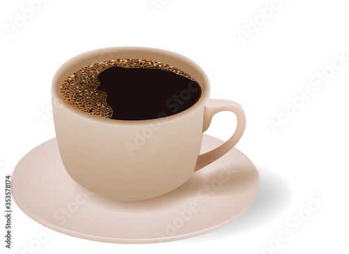 Coffee cup vector isolated on white background