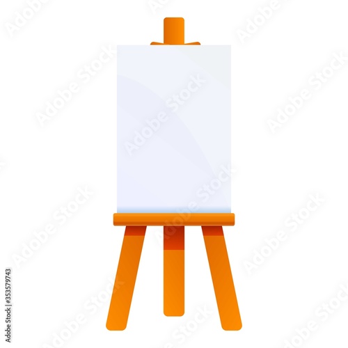 Exhibition easel icon. Cartoon of exhibition easel vector icon for web design isolated on white background
