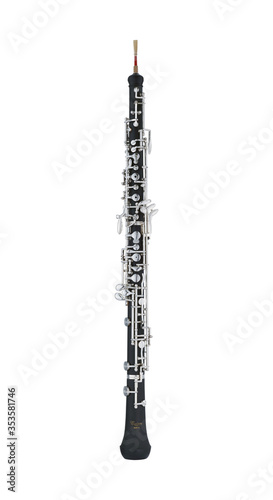 Oboe, Oboes Woodwinds Music Instrument Isolated on White background photo