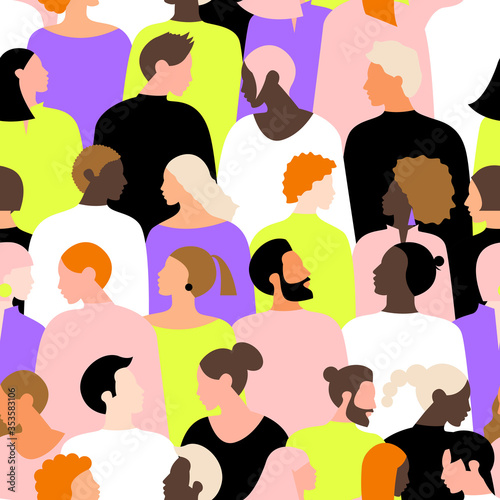 Different people pattern illustration