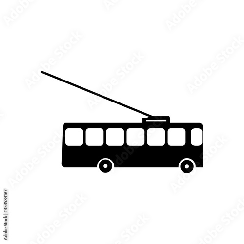 Trolleybus icon. Simple illustration of trolleybus vector icon for web design