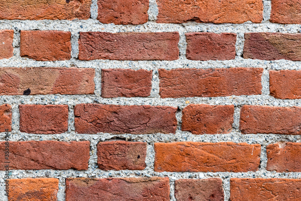 Photo of an old brick wall close up shot Photo of an old brick wall close up shot