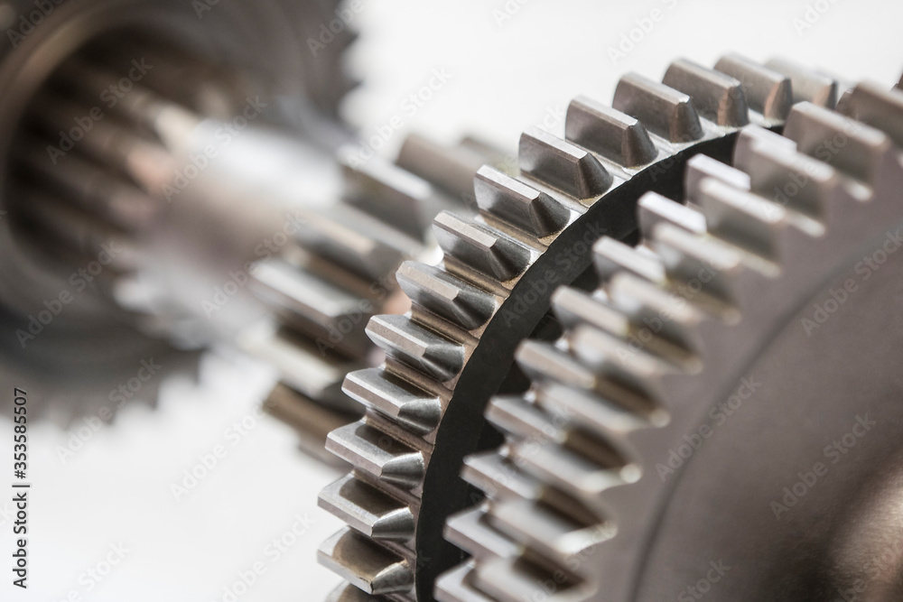 New car parts made of metal shot close-up.
New car parts made of metal shot close-up.