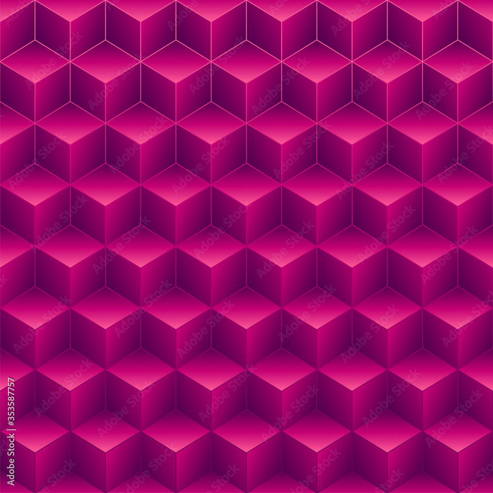 Abstract Pink 3D Cubes Pattern Background. Abstract Pink 3D Cubes Pattern Background.